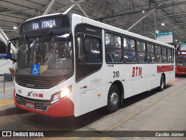 BTM - Bahia Transportes Metropolitanos 310 na cidade de Lauro de Freitas, Bahia, Brasil, por Cecílio Júnior. Número da foto: #9018006.