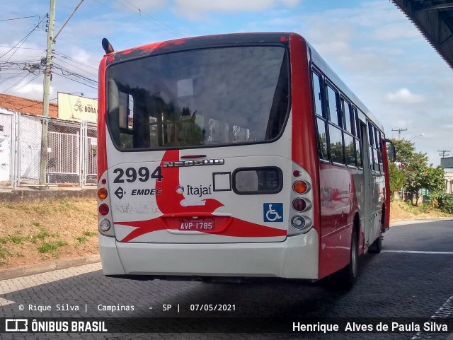 Itajaí Transportes Coletivos 2994 na cidade de Campinas, São Paulo, Brasil, por Henrique Alves de Paula Silva. Número da foto: #9018572.