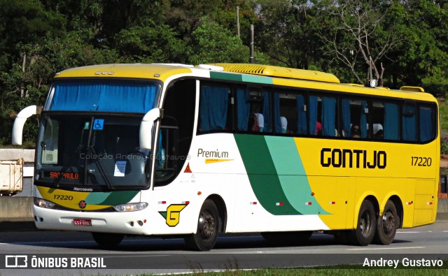 Empresa Gontijo de Transportes 17220 na cidade de Ribeirão Vermelho, Minas Gerais, Brasil, por Andrey Gustavo. ID da foto: 9017496.