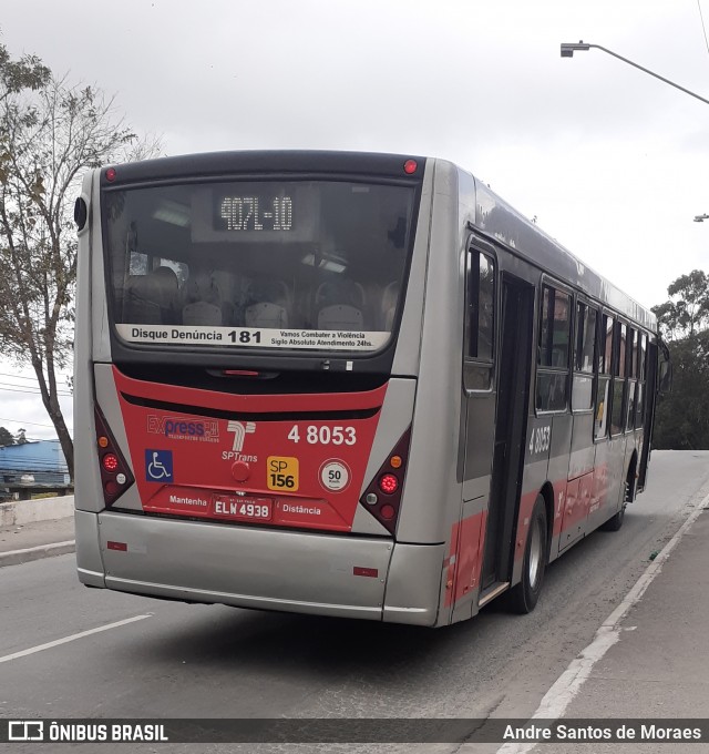 Express Transportes Urbanos Ltda 4 8053 na cidade de São Paulo, São Paulo, Brasil, por Andre Santos de Moraes. Número da foto: #9018582.