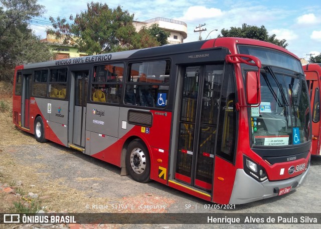 Itajaí Transportes Coletivos 2056 na cidade de Campinas, São Paulo, Brasil, por Henrique Alves de Paula Silva. ID da foto: 9018615.