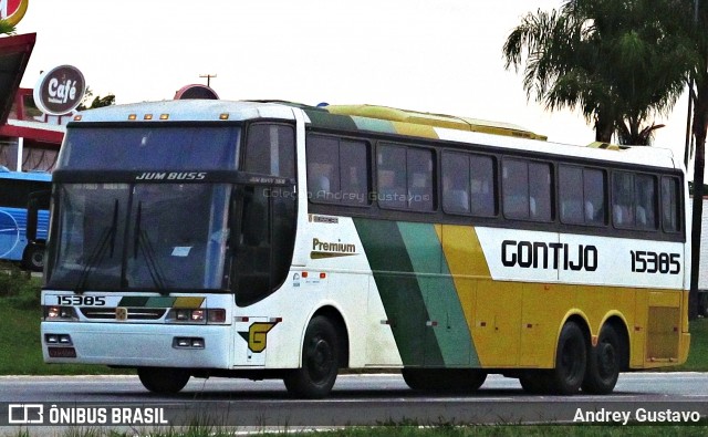 Empresa Gontijo de Transportes 15385 na cidade de Ribeirão Vermelho, Minas Gerais, Brasil, por Andrey Gustavo. ID da foto: 9019965.