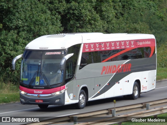 Pindatur Transporte e Turismo 2113 na cidade de Santa Isabel, São Paulo, Brasil, por Glauber Medeiros. ID da foto: 9021900.