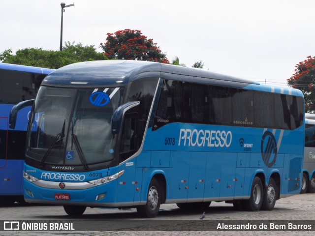 Auto Viação Progresso 6078 na cidade de Recife, Pernambuco, Brasil, por Alessandro de Bem Barros. Número da foto: #9020072.