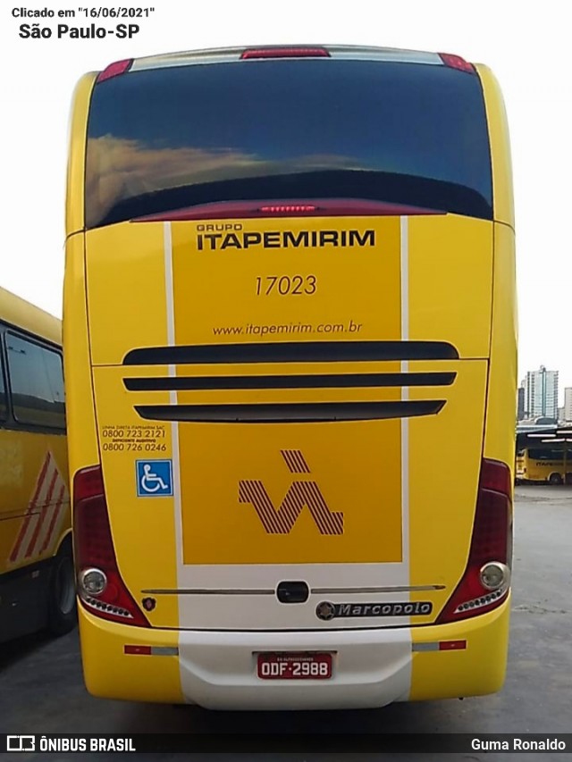 Viação Itapemirim 17023 na cidade de São Paulo, São Paulo, Brasil, por Guma Ronaldo. Número da foto: #9021383.