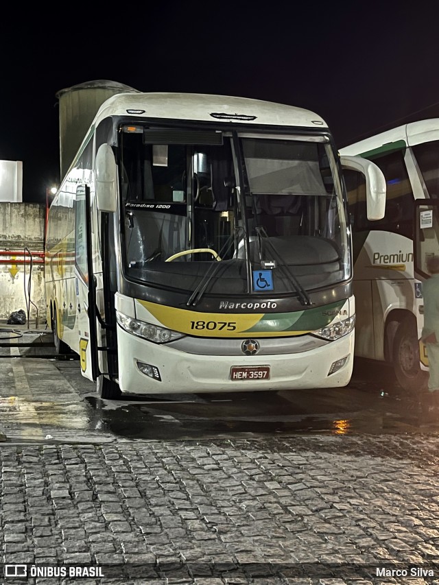 Empresa Gontijo de Transportes 18075 na cidade de Feira de Santana, Bahia, Brasil, por Marco Silva. ID da foto: 9024416.