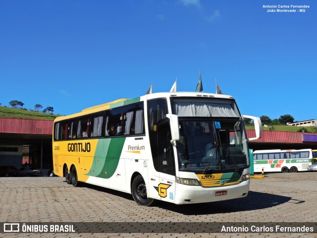 Empresa Gontijo de Transportes 12100 na cidade de João Monlevade, Minas Gerais, Brasil, por Antonio Carlos Fernandes. ID da foto: 9023433.