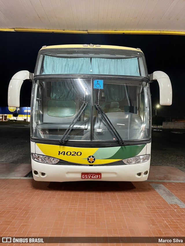 Empresa Gontijo de Transportes 14020 na cidade de Feira de Santana, Bahia, Brasil, por Marco Silva. ID da foto: 9023730.