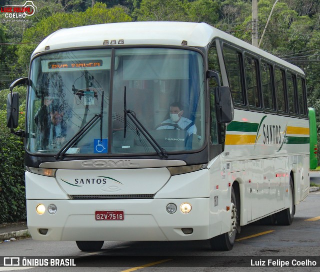 Viação Santos 1801 na cidade de Juiz de Fora, Minas Gerais, Brasil, por Luiz Felipe Coelho. ID da foto: 9026352.