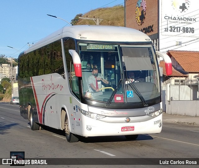 Paraibuna Transportes 22004 na cidade de Juiz de Fora, Minas Gerais, Brasil, por Luiz Carlos Rosa. ID da foto: 9025956.