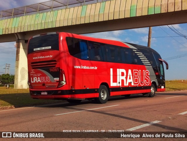 Lirabus 14061 na cidade de Campinas, São Paulo, Brasil, por Henrique Alves de Paula Silva. Número da foto: #9026952.