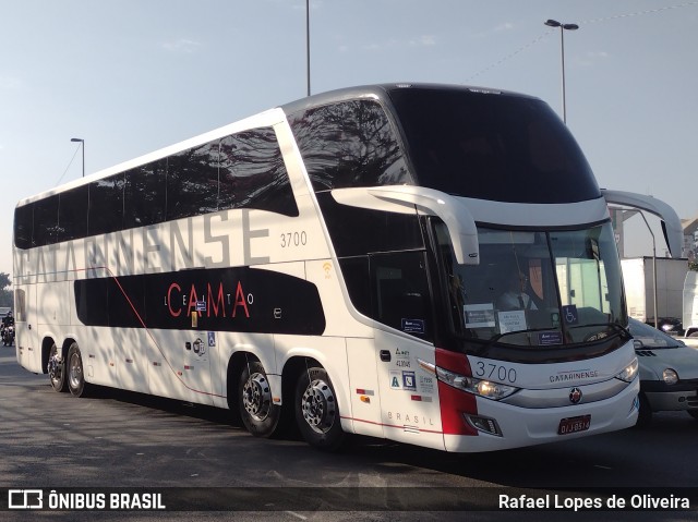 Auto Viação Catarinense 3700 na cidade de São Paulo, São Paulo, Brasil, por Rafael Lopes de Oliveira. ID da foto: 9030170.