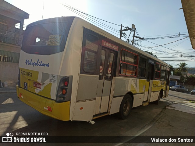 Viação Nilopolitana RJ 123.083 na cidade de Nova Iguaçu, Rio de Janeiro, Brasil, por Walace dos Santos. ID da foto: 9028428.