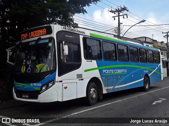 Viação Ponte Coberta RJ 190.065 na cidade de Rio de Janeiro, Rio de Janeiro, Brasil, por Jorge Lucas Araújo. Número da foto: #9028351.