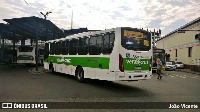 Viação Vera Cruz RJ 205.104 na cidade de Duque de Caxias, Rio de Janeiro, Brasil, por João Vicente. ID da foto: 9028085.