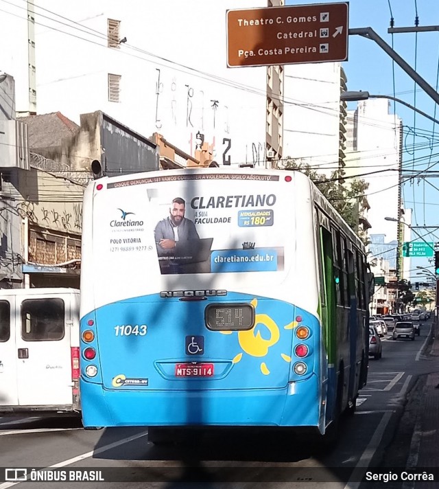 Metropolitana Transportes e Serviços 11043 na cidade de Vitória, Espírito Santo, Brasil, por Sergio Corrêa. Número da foto: #9027340.