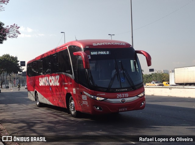 Viação Santa Cruz 26319 na cidade de São Paulo, São Paulo, Brasil, por Rafael Lopes de Oliveira. ID da foto: 9031082.