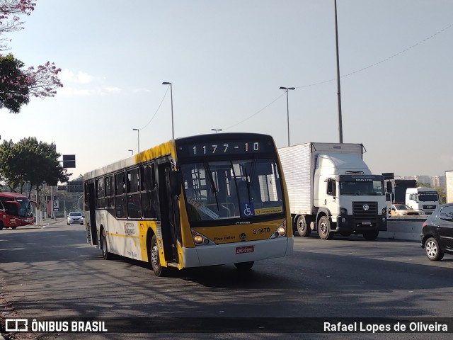 Viação Metrópole Paulista - Zona Leste 3 1470 na cidade de São Paulo, São Paulo, Brasil, por Rafael Lopes de Oliveira. Número da foto: #9031068.