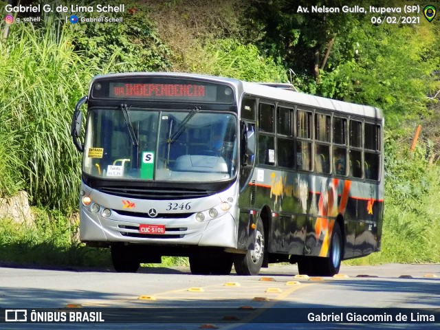 Rápido Campinas 3246 na cidade de Itupeva, São Paulo, Brasil, por Gabriel Giacomin de Lima. ID da foto: 9033258.