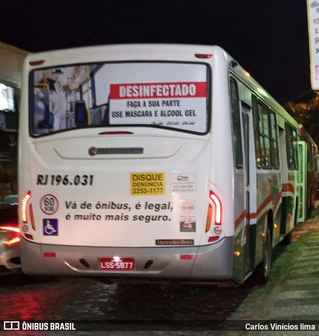 Viação Montes Brancos RJ 196.031 na cidade de Araruama, Rio de Janeiro, Brasil, por Carlos Vinícios lima. Número da foto: #9033421.