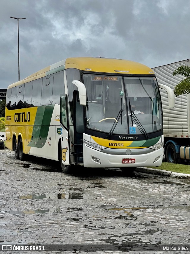 Empresa Gontijo de Transportes 18055 na cidade de Escada, Pernambuco, Brasil, por Marco Silva. ID da foto: 9031271.