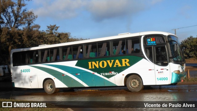 Expresso Inovar Turismo e Transportes 14000 na cidade de Ouro Branco, Minas Gerais, Brasil, por Vicente de Paulo Alves. ID da foto: 9031875.