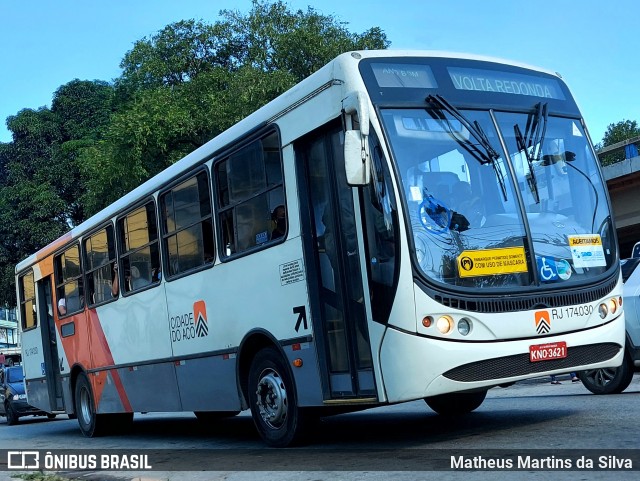 Viação Cidade do Aço RJ 174.030 na cidade de Volta Redonda, Rio de Janeiro, Brasil, por Matheus Martins da Silva. Número da foto: #9032569.