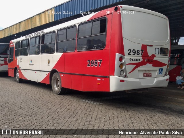 Itajaí Transportes Coletivos 2987 na cidade de Campinas, São Paulo, Brasil, por Henrique Alves de Paula Silva. Número da foto: #9033522.