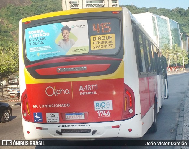 Auto Viação Alpha A48111 na cidade de Rio de Janeiro, Rio de Janeiro, Brasil, por João Victor Damião. ID da foto: 9031744.