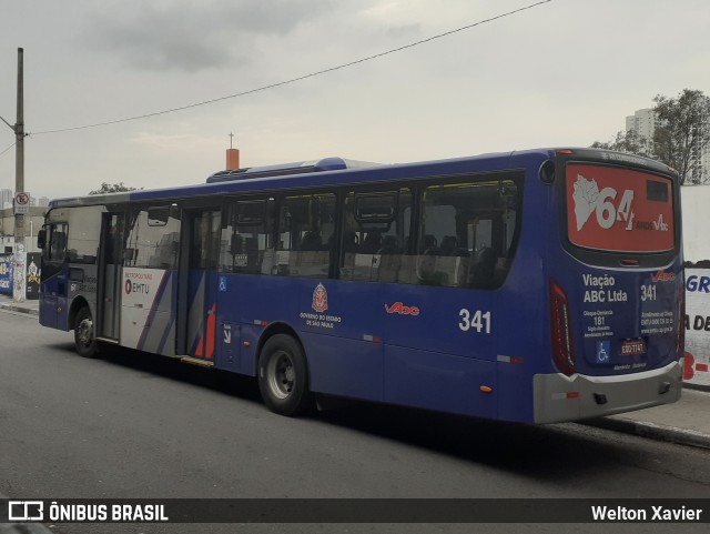 Auto Viação ABC 341 na cidade de Diadema, São Paulo, Brasil, por Welton Xavier. ID da foto: 9033412.