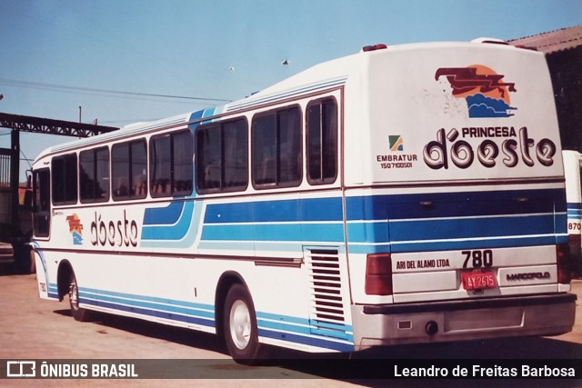 Princesa D'Oeste Fretamento e Turismo 780 na cidade de Campinas, São Paulo, Brasil, por Leandro de Freitas Barbosa. Número da foto: #9031045.