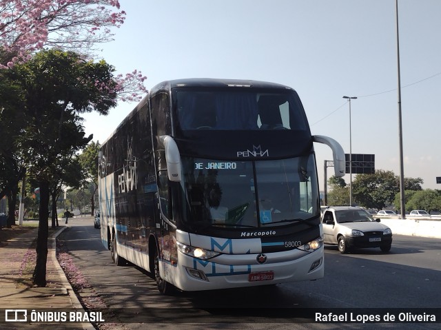 Empresa de Ônibus Nossa Senhora da Penha 58003 na cidade de São Paulo, São Paulo, Brasil, por Rafael Lopes de Oliveira. ID da foto: 9035322.