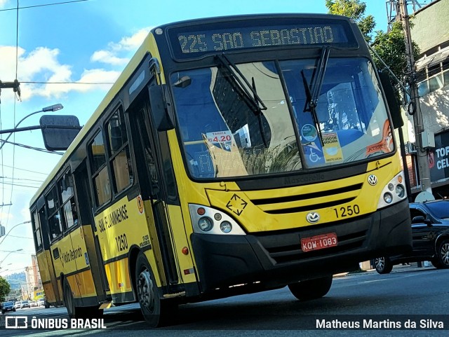 Viação Sul Fluminense 1250 na cidade de Volta Redonda, Rio de Janeiro, Brasil, por Matheus Martins da Silva. ID da foto: 9034131.