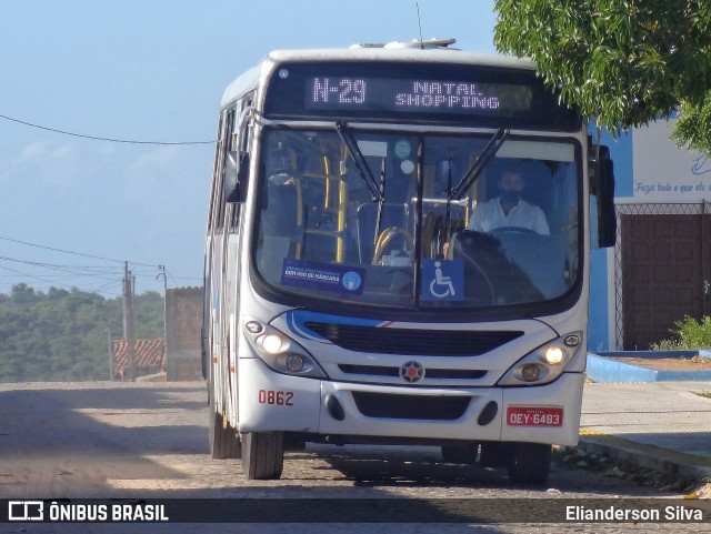 Reunidas Transportes Urbanos 0862 na cidade de Natal, Rio Grande do Norte, Brasil, por Elianderson Silva. ID da foto: 8961133.