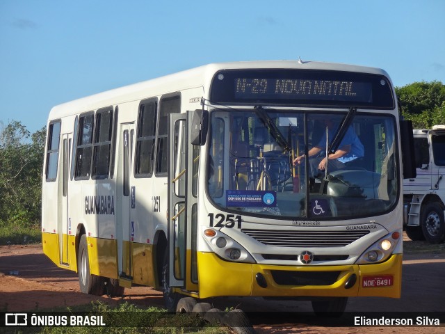 Transportes Guanabara 1251 na cidade de Natal, Rio Grande do Norte, Brasil, por Elianderson Silva. ID da foto: 8961148.