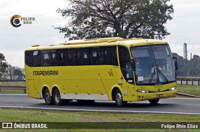 Viação Itapemirim 8817 na cidade de Limeira, São Paulo, Brasil, por Felipe Rhis Elias. Número da foto: #8960380.