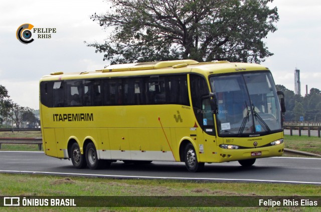 Viação Itapemirim 8817 na cidade de Limeira, São Paulo, Brasil, por Felipe Rhis Elias. ID da foto: 8960380.