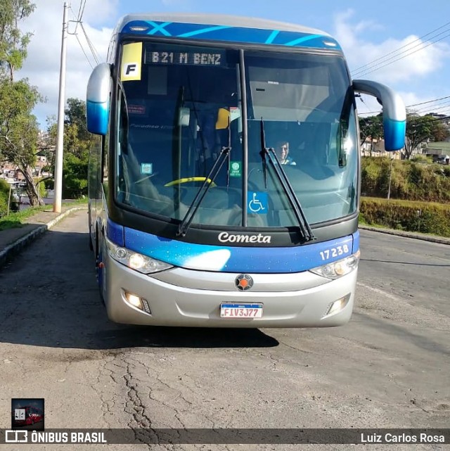 Viação Cometa 17238 na cidade de Juiz de Fora, Minas Gerais, Brasil, por Luiz Carlos Rosa. ID da foto: 8961729.