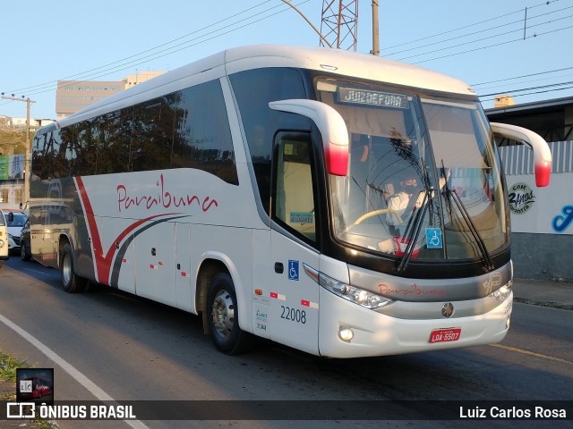 Paraibuna Transportes 22008 na cidade de Juiz de Fora, Minas Gerais, Brasil, por Luiz Carlos Rosa. ID da foto: 8961836.