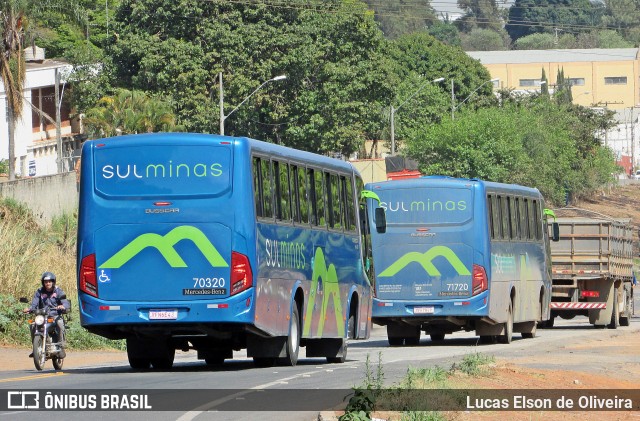 Viação Sul Minas 70320 na cidade de Alfenas, Minas Gerais, Brasil, por Lucas Elson de Oliveira. ID da foto: 8960002.