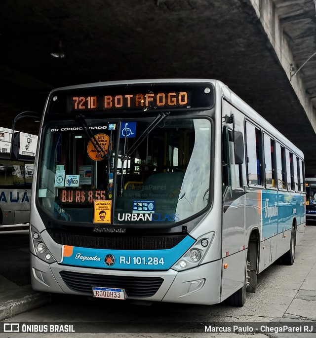 Auto Ônibus Fagundes RJ 101.284 na cidade de São Gonçalo, Rio de Janeiro, Brasil, por Marcus Paulo - ChegaParei RJ. Número da foto: #8962863.