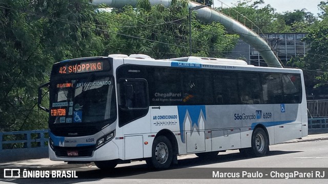 Viação Estrela 6.059 na cidade de São Gonçalo, Rio de Janeiro, Brasil, por Marcus Paulo - ChegaParei RJ. Número da foto: #8962877.
