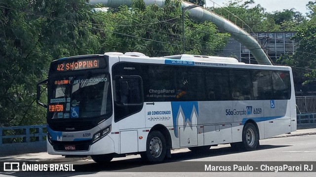 Viação Estrela 6.059 na cidade de São Gonçalo, Rio de Janeiro, Brasil, por Marcus Paulo - ChegaParei RJ. ID da foto: 8962877.