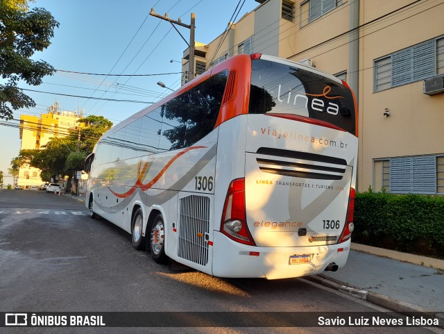 Linea Transportes e Turismo Ltda. 1306 na cidade de Presidente Prudente, São Paulo, Brasil, por Savio Luiz Neves Lisboa. ID da foto: 8964315.