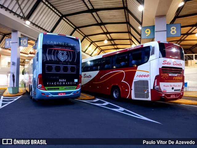 Viação Garcia 8684 na cidade de Franca, São Paulo, Brasil, por Paulo Vitor De Azevedo. ID da foto: 8967277.