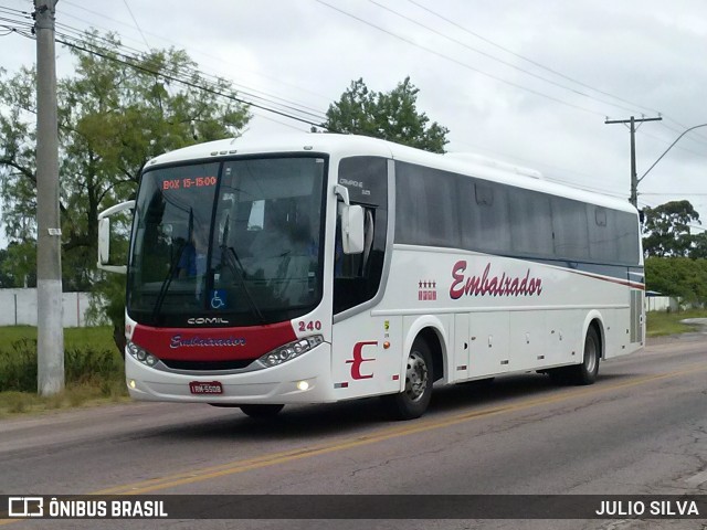 Expresso Embaixador 240 na cidade de Rio Grande, Rio Grande do Sul, Brasil, por JULIO SILVA. ID da foto: 8965913.