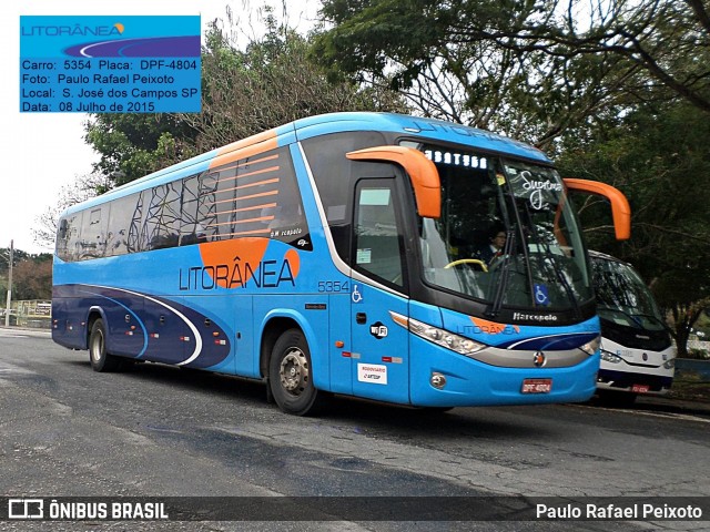 Litorânea Transportes Coletivos 5354 na cidade de São José dos Campos, São Paulo, Brasil, por Paulo Rafael Peixoto. Número da foto: #8965865.