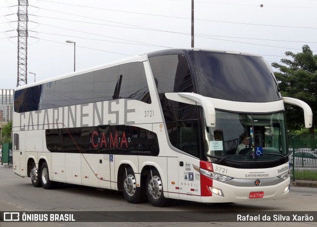 Auto Viação Catarinense 3721 na cidade de São Paulo, São Paulo, Brasil, por Rafael da Silva Xarão. ID da foto: 8973535.