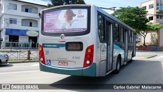 Viação Grande Vitória 6560 na cidade de Vitória, Espírito Santo, Brasil, por Carlos Gabriel  Malacarne. ID da foto: 8973834.