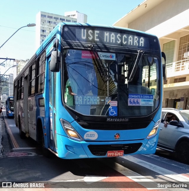 Santa Zita Transportes Coletivos 21227 na cidade de Vitória, Espírito Santo, Brasil, por Sergio Corrêa. ID da foto: 8974935.